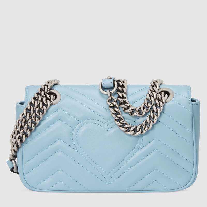 Gucci GG Marmont Matelasse Mini Shoulder Bag 446744 Light blue